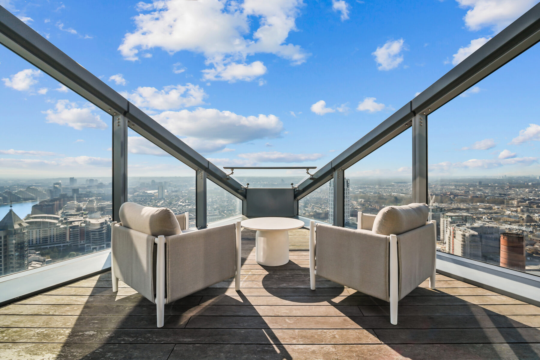 Sky terrace at the apex of the tower with panoramic views across London